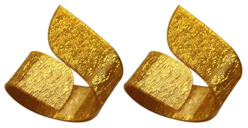 Servilleteros en Forma de 8 Dorados de Acrílico, 2 Piezas