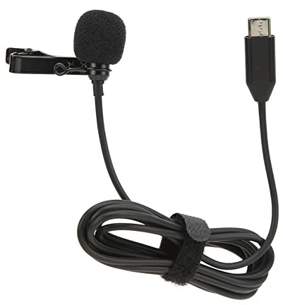 Joyance Typ C Lavalier-mikrofon, HiFi-ljud brusreducerande klämma på , mikrofon, rundstrålande mikrofon för ONE X2, kompakt design, lätt att använda