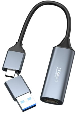 Adaptateur de capture vidéo 4K60hz de type C USB 3.0 pour réunions et présentations en ligne sans interruption, outil de diffusion en direct
