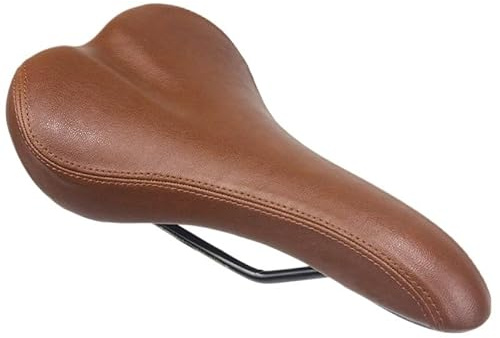 GFDSGRE Fahrrad Sattel Rennrad Sattel Vintage Fahrradsitz Klassischer Fahrradsattel Retro Kissen Braun PU Leder Fahrradsattel Fahrradteile Fahrradsattel Herren