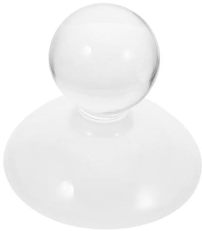 STOBAZA Mortero de Cristal Transparente Diseño Compacto y Agarre Cómodo para Moler Minerales y Hierbas en Cocina y Laboratorio