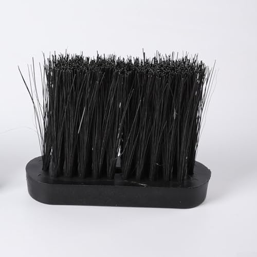 Balai de rechange avec manche en plastique pour cheminée - Tête de brosse de rechange pour entretien et nettoyage de cheminée, noir (S)