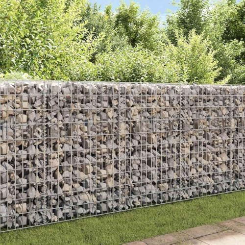 Dekorativer Gartenzaun Balkon Sichtschutz Efeu,Gabionenkorb Pflanzkasten Gemüse-Hochbeet Stahl 120×30×50 cm für Garten,Terrasse,Balkon