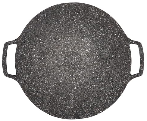 OVAQUIXI Poêle à Frire Teppanyaki, Plaque de Barbecue Coréenne pour la Cuisine à la Maison et à L'extérieur, Idéale pour Griller Diverses Viandes et Plats (Type Universel 36cm)