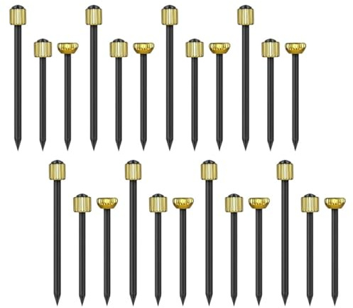 ASAKKURA 90 Pezzi Ganci per Quadri in Acciaio Nero con Testa in Ottone, Chiodi per Cartongesso per Appendere Quadri, Spilli da Muro Resistenti per Decorazioni Domestiche e Ufficio