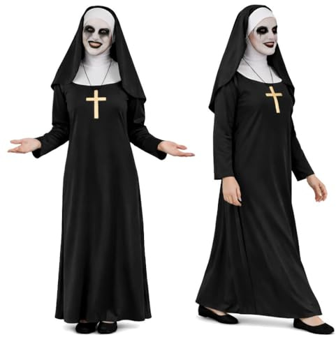 The Dragons Den Adults S/M Unisex Black Valak Demon Nun Costume The Conjuring Halloween Fancy Dress
