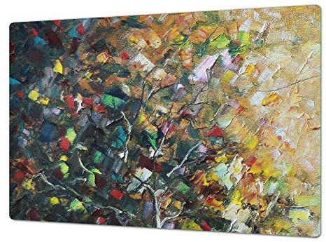 Protector de placas de cocina de 80 cm – Gigante Cubre encimeras de cristal – Tabla de cortar grande – UNA PIEZA (80 x 52 cm) o DOS PIEZAS (40 x 52 cm) Serie de Imagenes DD05A