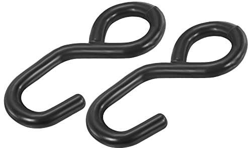 sourcing map Ratschengurt, S-Haken, 10,3 mm Tragkraft, 1500 kg, für 3 cm Spanngurt, Gurtband, für Auto, LKW, Anhänger, Schwarz, 2 Stück