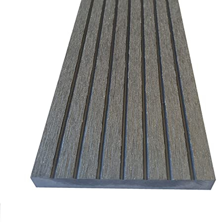 WPC Flachleiste Winkelleiste Abschlussleiste Abdeckleisten WPC-Winkelprofil (Leiste 80x10x1450mm dunkelgrau)