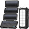BLAVOR Solar Powerbank 20.000mAh Portátil Solar Cargador con 4 Paneles solares, batería Externa Impermeable al Aire Libre con 4 Puertos USB 18 W Cargador rápido QC 3.0 USB C Power Bank para teléfono
