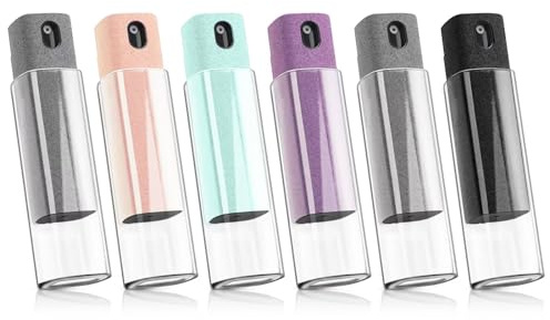 6 Pack Screen Cleaner 3-in-1 Touchscreen Mist Cleaner Spray and Microfiber Cloth Built-in Cleaning Solution Portable Reusable Fingerprint-Proof Spray Bottle for Phone Laptop iPad TV Monitor Car Screen
