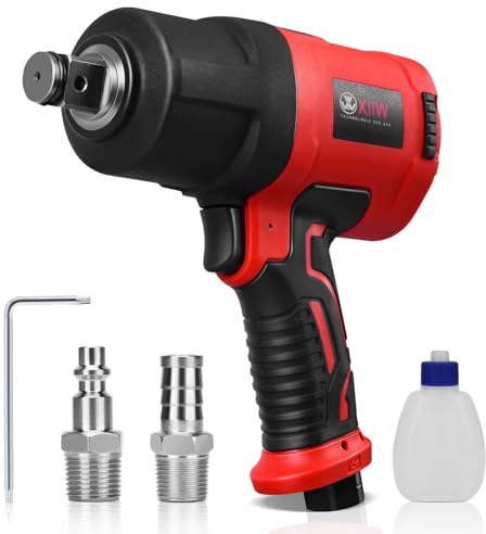 XIIW 3/4 Inch Air Impact Wrench, Max Nut-busting Torque 1950 ft-lbs, Heavy Duty 7000RPM 3/4 Air Drive Impact Gun, Twin Hammer Pneumatic Tool for Automobile Repair