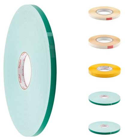 HEXIM 50m doppelseitiges Klebeband weißes Schaumklebeband extra stark Klebebänder 1 mm Dick Spiegelklebeband Schaumstoff Mehrzweck Montageband (HJ 12mm breit)