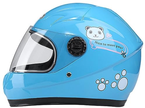 Kids Motorcycle Full Face Helmet, Youth 4-10 Years Old Boys Girls Motorbike Helmet with Visor, Children Four Seasons Helmet for ATV Bike Helmet Street Kart Scooter, DOT Certified-D||50-55CM