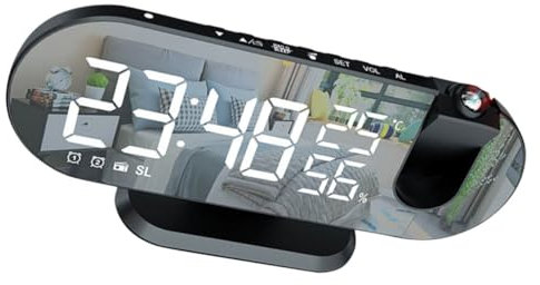 TOPPERFUN digitaler Wecker Schlafzimmerdekor Projektionsuhr Schlafzimmer Uhr dekorative Uhr Digitaluhr Schlafzimmer wecker geführte Uhr Tischuhr Haushalt Elektronische Uhr schmücken Abs