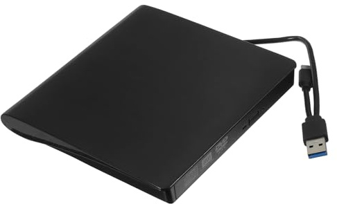 Homoyoyo De DVD USB 3.0 y Tipo c Grabadora De CD/DVD para Pc Portátil Compatible Varios Dispositivos Color Negro Diseño Elegante y Compacto
