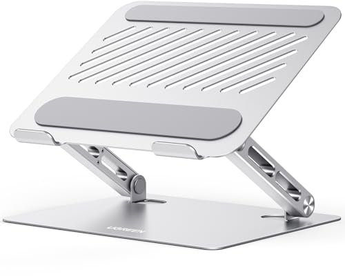 UGREEN Laptop Stand, Adjustable Laptop Riser with Heat-Vent, Ergonomic Foldable Laptop Stand Compatible with MacBook Pro/Air, Surface Laptop, HP Notebook (10-17 inches)