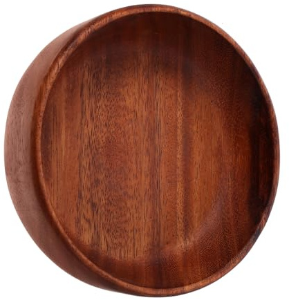 PRETYZOOM Assiette Décorative En Bois De Noyer Naturel 16 X 4 5 Cm Artisanat Raffiné Pour Servir Des Fruits