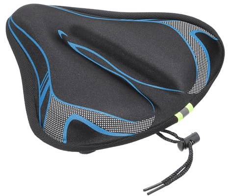 sourcing map Bike Seat Cover Bicycle Saddle Cushion with Large Comfortable Gel Padded Oversized Paddle for Men Women Stationary Bikes
