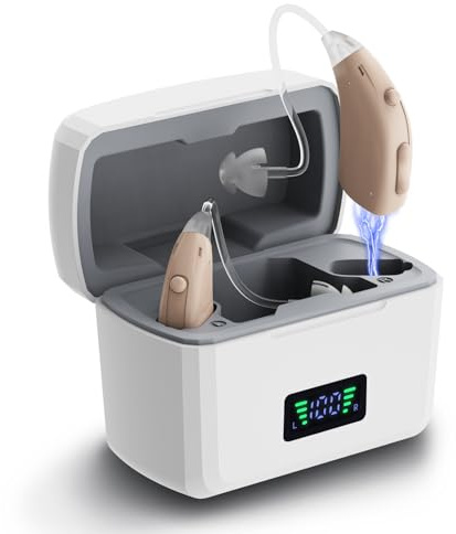 Updated 2025 OTC Hearing Aids for Seniors, High-Volume Rechargeable Hearing Aids for Moderate to Severe Hearing Loss, 16-Channel Digital Noise Cancelling, 3 Modes & Volume Control