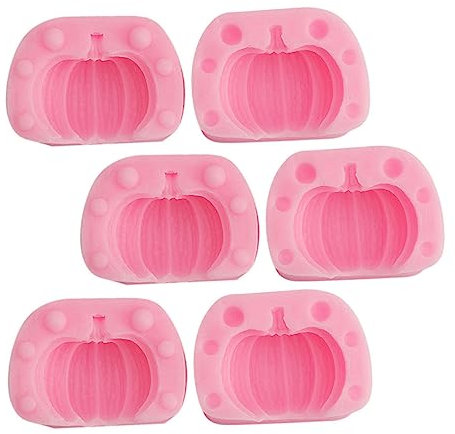 Cabilock 2 Ensembles Moule À Citrouille - Cupcake Décoration Fournitures De Citrouille D'halloween Grands Emporte-pièces Pour Halloween Faux Moules En Silicone Rose 6 Pièces * 2