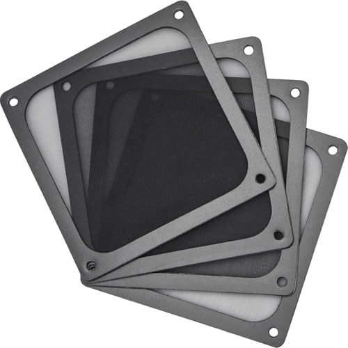 RWSRW 4 stycken 120 x 120 mm, ventilationsgaller, fläktskydd, PVC, datorfilter med ultrafint dammfilter, magnetram, fläktskydd för dator PC 3D-skrivare, PS4-husfläkt