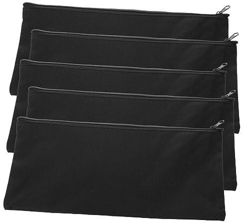 Pochette en Toile Zippée de Rangement Multi-Usage, Lot de 5