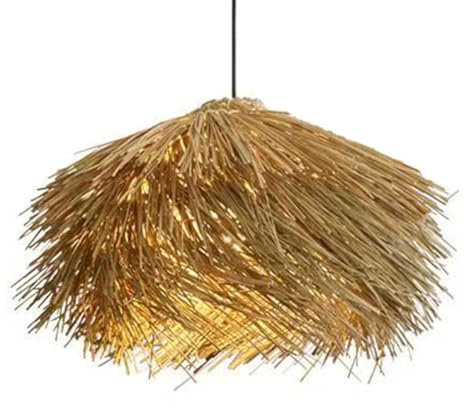 JXYDJH Lampadario A Forma di Cesto di Rattan, Stile Fattoria, Lampada A Sospensione in Vimini Antico Naturale A 1 Luce, Lampada in bambù Intrecciato in Stile Boho per Sala da Pranzo