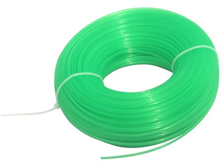 AOMIKITSTU Trimmerfaden 1 Stück, 2mm X100m Mähfaden, Freischneiderfaden, Rasentrimmerfaden, Fadenkopf, Nylonfaden für Rasentrimmer