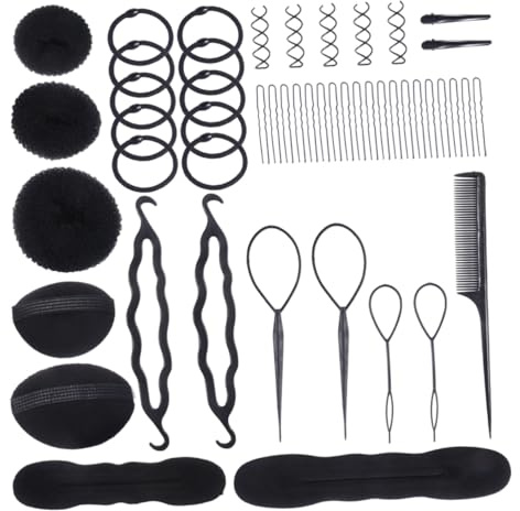 PACKOVE 71pcs Hair Braiding Tool Set Chignon Maker Hair Bun Maker DIY for Women