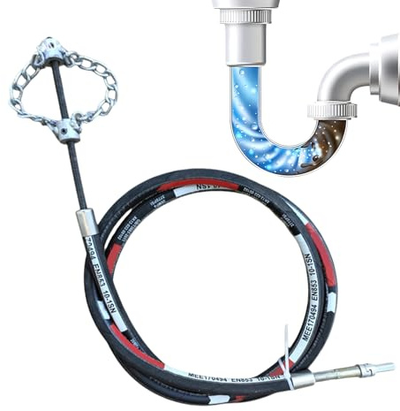 Limpieza Desincrustante con Eje Flexible | Herramienta de Limpieza de Eje de Potencia | Limpiador Rotativo Multiusos de Alcantarillado para Jardín Cocina Exterior Baño Carretera Inodoro del H