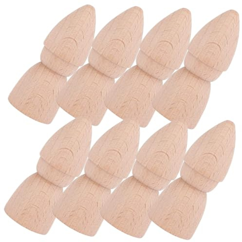 TOBBOMEY 8 Stück Holzpuppe Zum Bemalen Unvollendete Peg-Puppen Aus Holz Leere Holzstiftpuppen Für Diy-Malerei Kinderkunsthandwerksvorräte Basteln Heimdekoration
