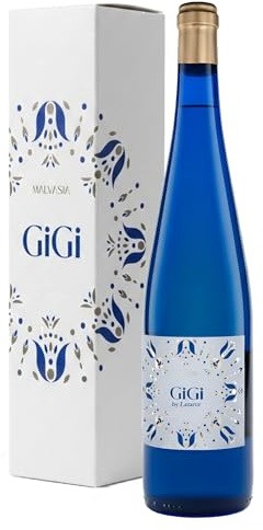 GiGi by Latarce | Vino Blanco 100% Malvasía Castellana | Estuche 1 Botella 75 cl | Variedad Autóctona Castellana | Aromas Florales y Frutales | Ideal para Regalo