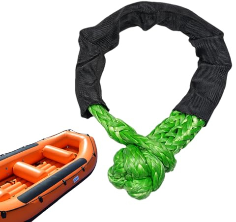 Manille synthétique souple – Corde de récupération de route synthétique robuste | Corde de remorquage de voiture, manille souple, manilles de remorquage tout-terrain pour récupération de force, sangle