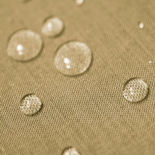amp-artshop Gartentischdecke Lotus Effekt Eckig 110x180 cm Beige Sand Natur- Farbe, Form & Größe wählbar mit Fleckschutz - (LE_E110x180Beige)