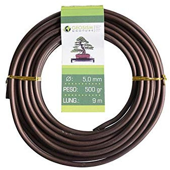 Filo di alluminio ramato (alluminio-ramato) Geotools 5,0 mm per bonsai, 500 gr, 9 m