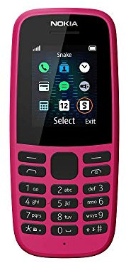 Nokia 105 (2019 edition) 1.77-Inch UK SIM Free Feature Phone (Single SIM) – Pink