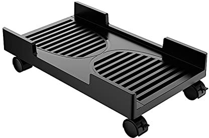 Soporte CPU Bajo Mesa Soporte de host de PC móvil con carro de soporte de CPU de rueda, soporte de piso de escritorio, estilo de acogida de enfriamiento, proteger el host y fácilmente soportar Soporte