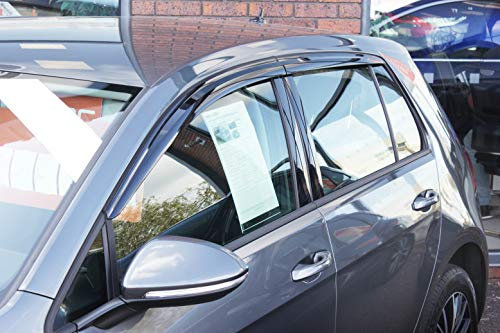 AUTO CLOVER Wind Deflectors Set for Volkswagen Golf MK7 / MK8 Hatchback 5 Door (4 pieces)