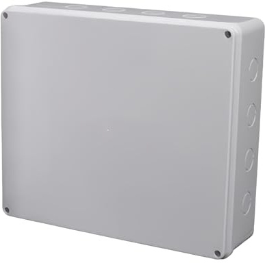 IP65 Abzweigdose, weiß, 400 mm x 350 mm x 120 mm, ABS-Gehäuse, Außenbeleuchtung, Kabelanschluss mit Löchern