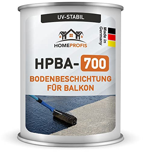 Home Profis® HPBA-700 seidenmatte UV-beständige 1K Bodenfarbe (25m²) für Balkon & Terrasse in RAL 7006 (Beigegrau) – Wasserdichte Bodenbeschichtung, Bodenlack, diffusionsgeschlossen