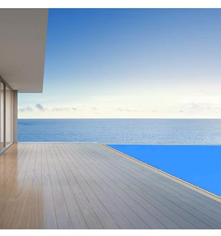 Acuacober-i Premium Cobertor Funda Invierno para Piscina de 3.00 x 5.00 m I Medidas totales Lona: 3.30 x 5.30 m I Color Exterior: Azul/Interior: Beige