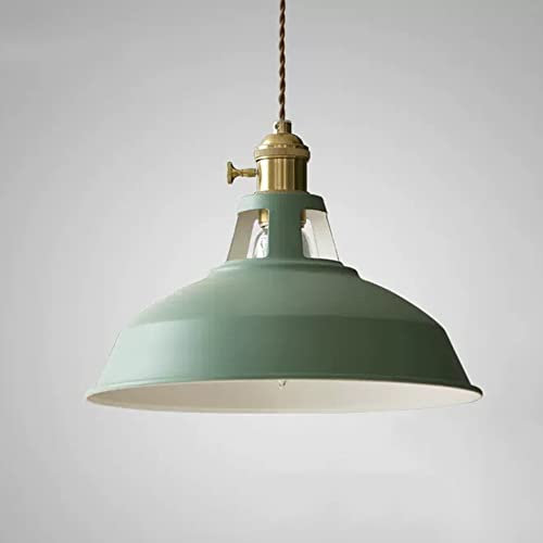Chao Zan Lampada a Sospensione Vintage Industriale Lampadario Retro Rustico Lampadario Plafoniera in Metallo per Sala Cucina Camera da Letto/Corridoio/Soppalco/Bar/Caffè, E27 (Verde)