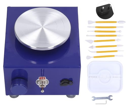 Mini-Töpferscheibe Töpfermaschine Lebkuchenhaus-Set Töpferscheiben Zubehör Töpferscheibe für Erwachsene Keramik-Töpferhocker für Kinder Runder Hocker Töpferscheibe für Kinder