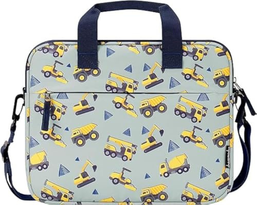 Choco Mocha 12.5 Zoll Kinder Tablet Tasche, Tablet Tasche Hülle für Fire HD 10 8, Fire 10 8 iPad, Kids Tablet Bag, Auto-grau