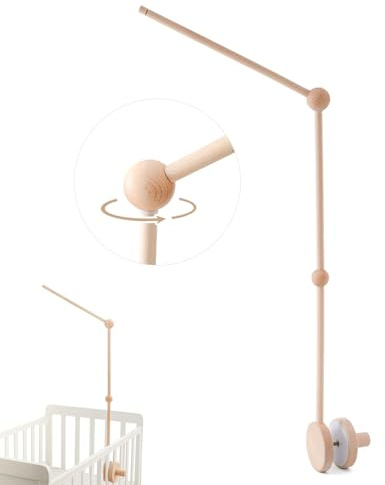 Promise Babe Mobile Baby Mobile Holder Wood Baby spjälsäng trähållare ram mobil trähållare serie presentidé (stor storlek uppgraderad hållare)