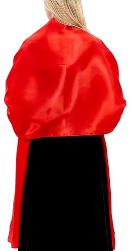 Schals und Wraps für Damen Abendkleider Satin Schal Extra lange Hochzeit Braut Party Bright Stole