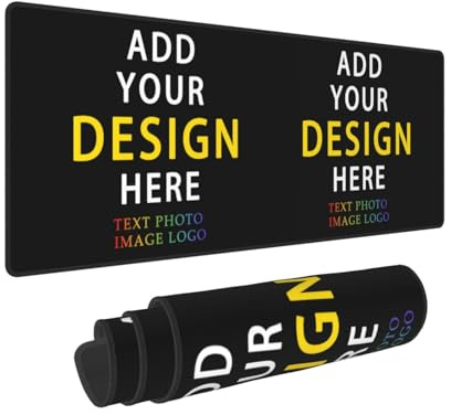 Personalisiert Anpassen Großes Gaming-Mauspad (30 cm * 80 cm) Angepasst Computertastatur-Mausmatte Rutschfeste Mousepad-Gummibasis und genähte Kanten für Spieler, Büro, Arbeitszimmer Anpassbar Mauspad