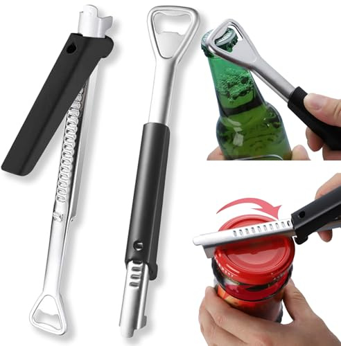 ROROJOYMA 2 Stück Multifunctional Deckelöffner Effortless Arthritis Jar Opene Non-Slip Flaschenöffner für Senioren Schwache Hände
