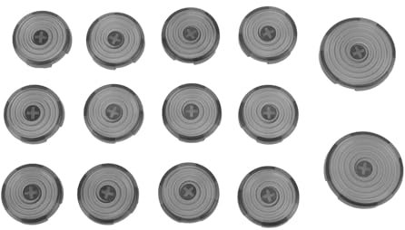 Cappucci per Pulsanti, 14 Pezzi Cappucci per Pulsanti di Ricambio per Kailh per Cherry per TTC per Akko per Glorious, Accessori per Pulsanti, Diametro 22,5 Mm/28,5 Mm (BLACK)